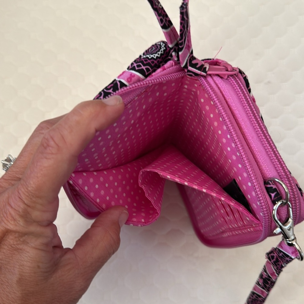 NEW Breast Cancer 2 Zipper- 21 Compartment Wristlet - Picture 7 of 14